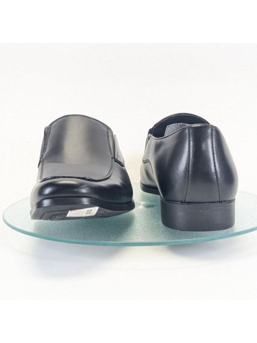 Perry Ellis Mens Black Vegan Leather Slip-On Dress Loafers Size 10.5 Wide - Picture 5 of 11